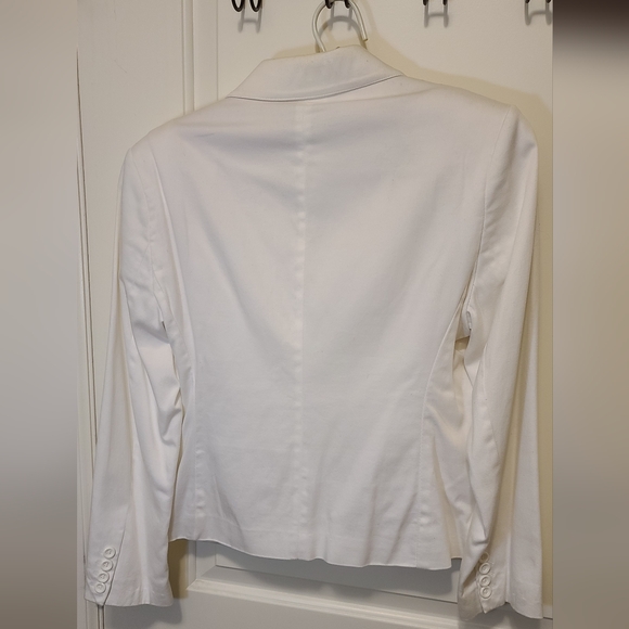 Igloo Petite White Structured Cotton Blazer Size 8P - Picture 3 of 14